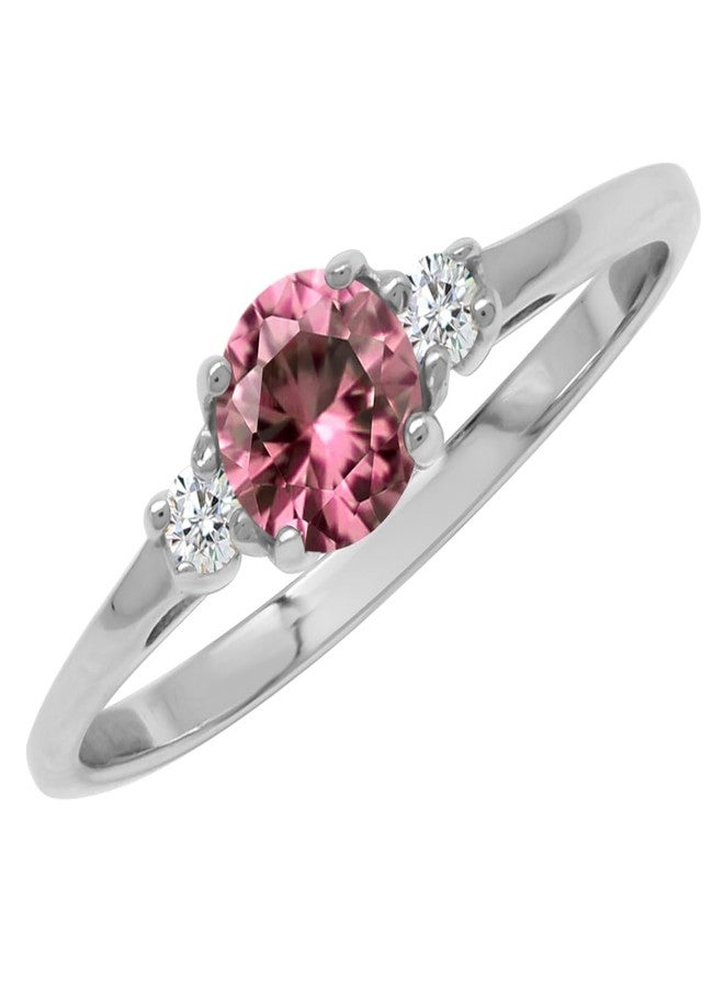 Silvershake Petite Created Color Change Alexandrite and White Cubic Zirconia 925 Sterling Silver Promise Ring Size 6.5 - Image 5