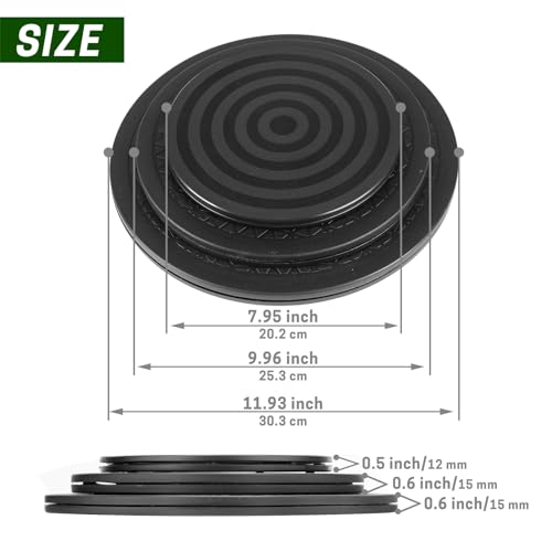 ZELARMAN 8" Bonsai Turntable Heavy Duty Rotating Garden Swivel Stand for Easy Trimming and Displaying Potted Plant - Image 2