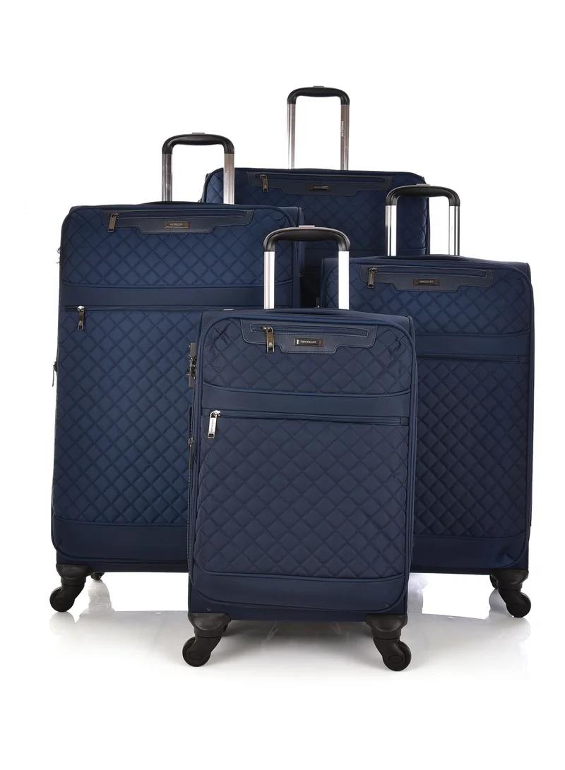 MAGELLAN Magellan Luggage 4 Piece Set Trolley Travel Bag Size 20/24/28/32 Inch Blue