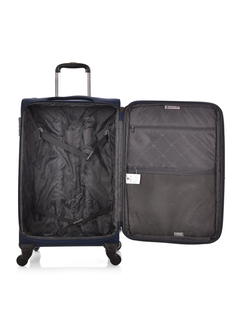 MAGELLAN Magellan Luggage 4 Piece Set Trolley Travel Bag Size 20/24/28/32 Inch Blue  - Image 4