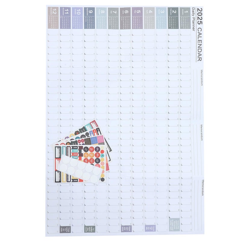 2025 Yearly Wall Calendar Planner Daily Schedule Creative Paper For Office Home - Image 2