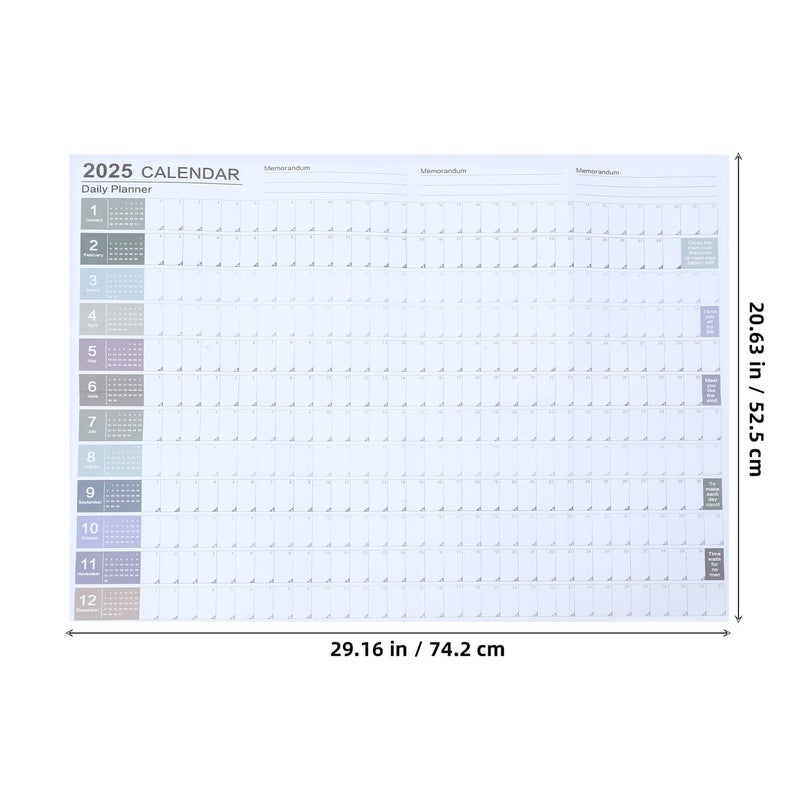 2025 Yearly Wall Calendar Planner Daily Schedule Creative Paper For Office Home - Image 3