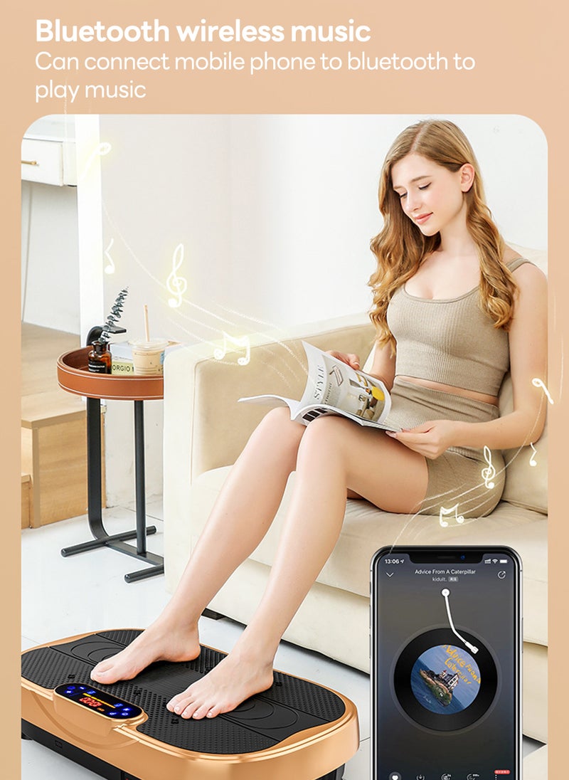 ETG Vibration Plate Exercise Machine,Whole Body Workout Vibrate Fitness Platform with LCD Display Lymphatic Drainage Machine for Weight Loss Shaping Toning Wellness Home Gyms  - Image 4