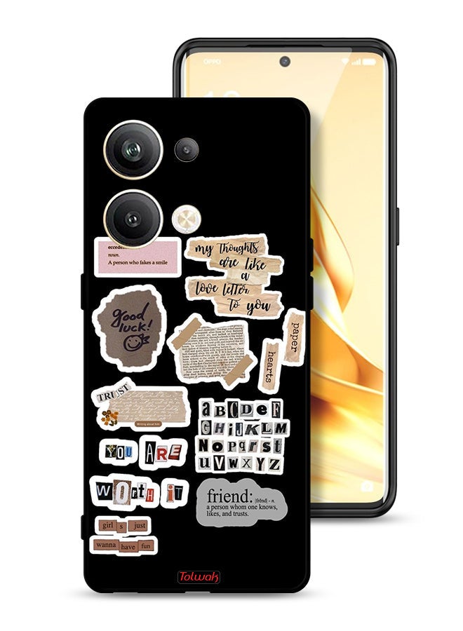 Tolwak Oppo Reno9 Pro Plus 5G Protective Case Cover Good Luck Quotes Stickers - Image 1