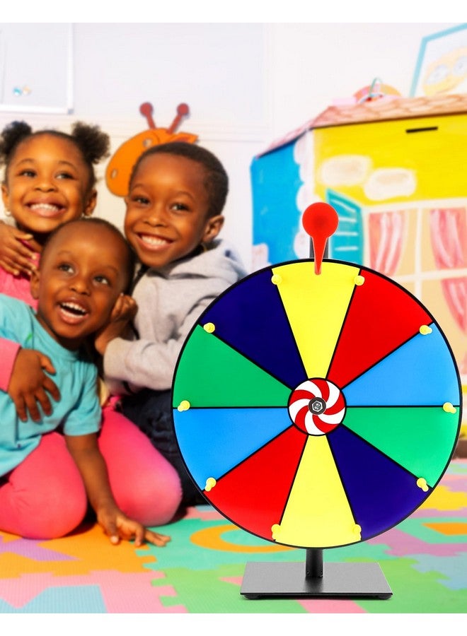 QWORK 12" Spinning Prize Wheel, 10 Slot Tabletop Color Spinning Wheel, Fun And Fair Game For Carnivals, Trade Shows, And Parties - Image 4