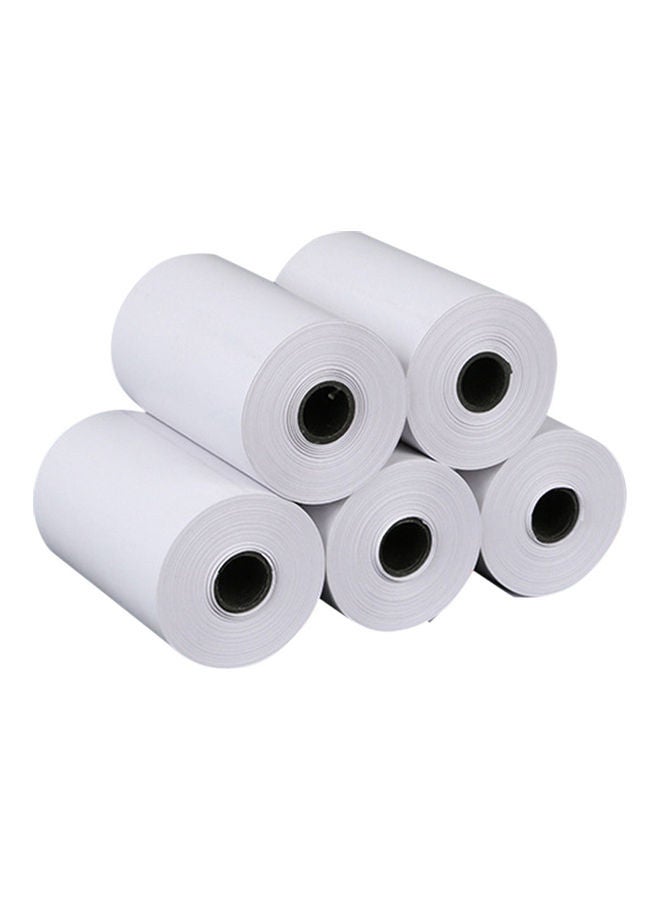 5-Piece Thermal Paper Roll White - Image 1