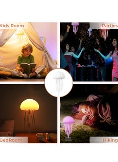 JAJEEK Jellyfish Lamp - LED Round Jellyfish Light Lamp with Dancing Legs and Changing Colors - 12 LED Multicolor Bulbs - Calming Jellyfish Lamp for Home Office Decor - Perfect Gifts for Kids and Adults - Color Changing Jellyfish Night Light  - Image 5