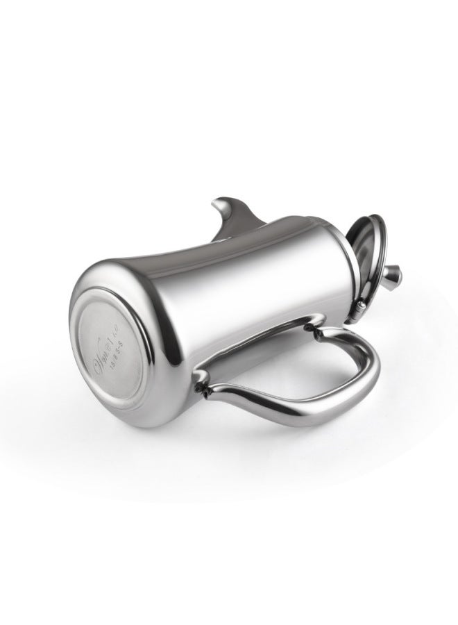 McGoge 304 Thickened Stainless Steel Kettle With Lid Cold Kettle Short Mouth Cold Kettle Bar Kettle-Color:Silver-Capacity:Long Mouth 0.35L - Image 4