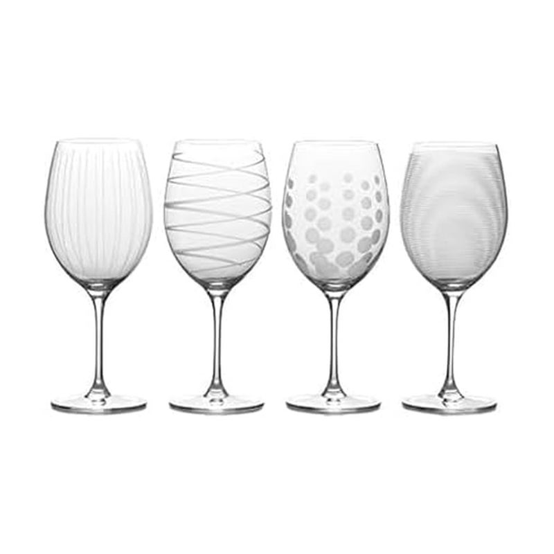 Mikasa Cheers Bordeaux Wine Glass Set of 4 24 Ounce Clear