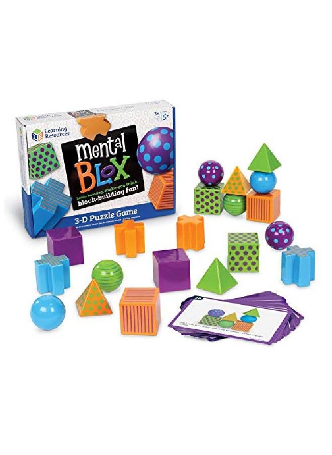 Learning Resources - Mental Blox Critical Thinking Game Homeschool 20 Blocks 40 Activity Cards Ages 5+Multicolor - Image 1