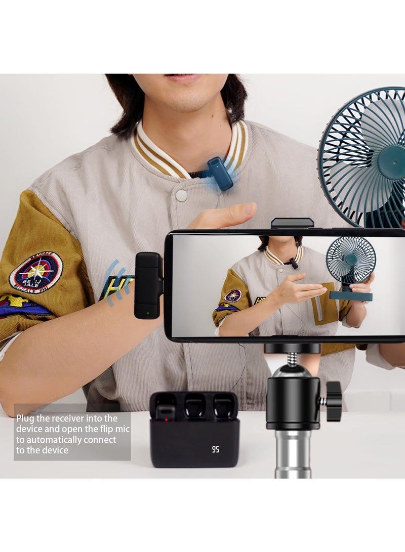 Professional Lavalier Microphone Comes With Charging Box 2.4GHz Transmission Automatic Noise Reduction For IPhone IPad Very Suitable For Recording YouTube/Interview/Video/Podcast/Audio Recording - Image 5