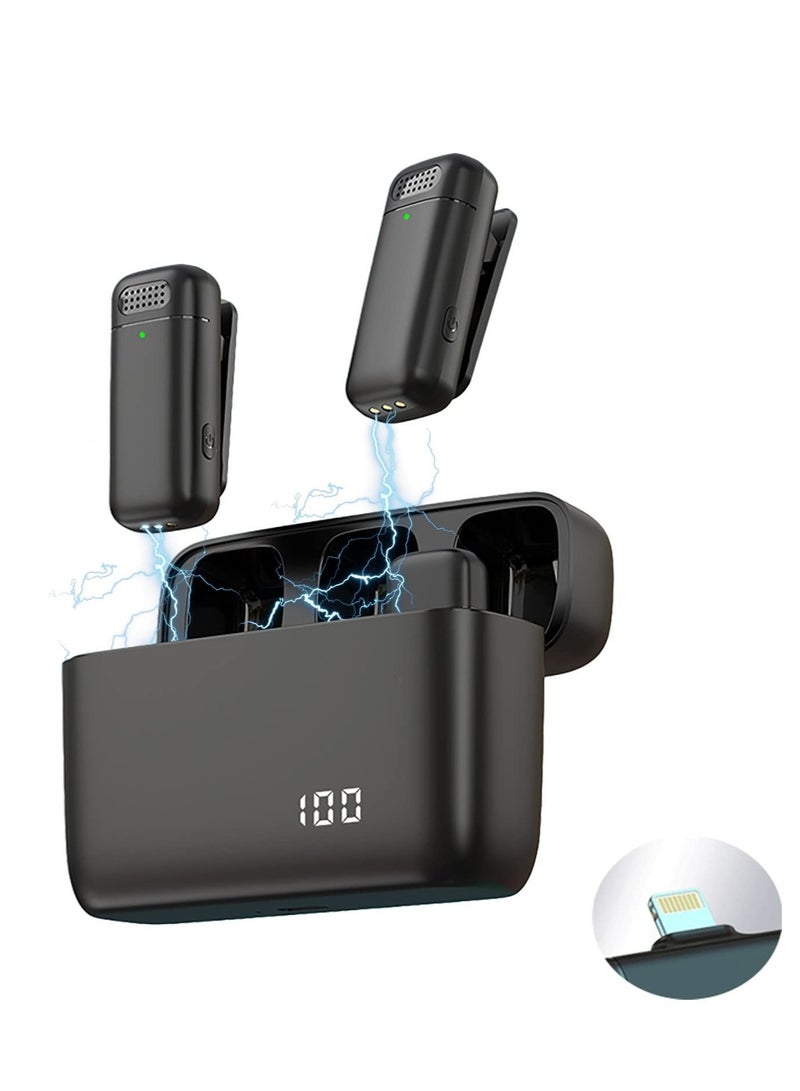 Professional Lavalier Microphone Comes With Charging Box 2.4GHz Transmission Automatic Noise Reduction For IPhone IPad Very Suitable For Recording YouTube/Interview/Video/Podcast/Audio Recording - Image 1