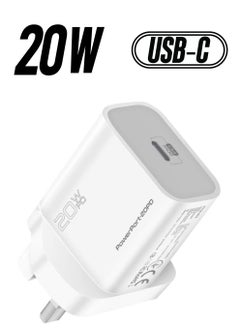 20W USB-C Charger with Power Delivery, Ultra-Compact Fast Charge Type-C Wall Adapter with USB-C Power Delivery for iPhone 12/12 Mini/12 Pro/12 Pro Max, iPad Pro