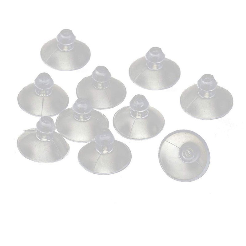 bnafes bnafes 18mm07 Furniture Desk Glass Transparent AntiCollision Suction Cups Sucker Hanger Pads for Glass Plastic Without Hooks Pack of 10 
