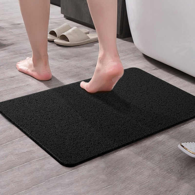 Asvin Soft Textured Bath, Shower, Tub Mat, 24x32 Inch, Phthalate Free, Non Slip Comfort Bathtub Mats with Drain, PVC Loofah Bathroom Mats for Wet Areas, Quick Drying - Image 2