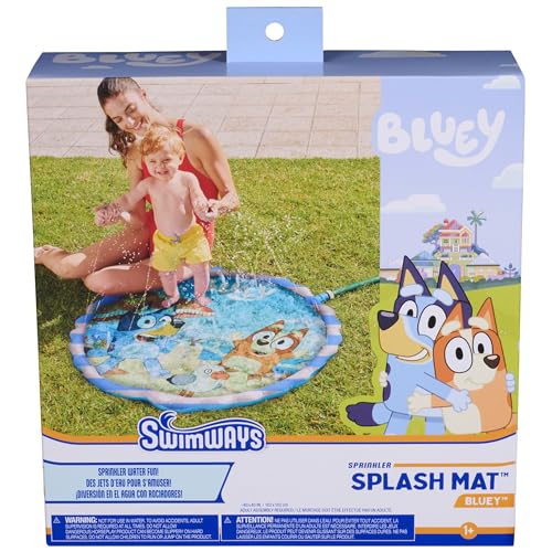 SwimWays Bluey Splash Mat Kids Splash Pad Outdoor Toys Bluey Party Supplies and Water Toys for Kids Ages 1 Up - Image 1