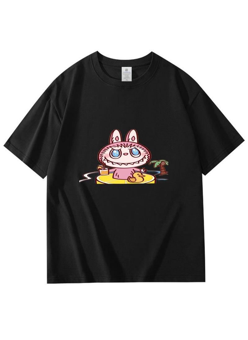 NIBEMINENT Labubu Printed Cotton Short Sleeves T-Shirt 