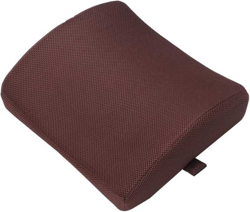 Coffee Memory Foam Lumbar Support Pillow Office Chair Cushion for Back Pain Relief - Image 1