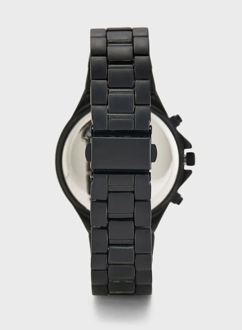 Robert Wood Matt Metal Strap Analogue Watch