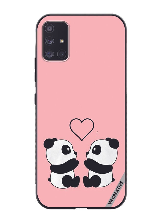VR CREATIVE Protective Case Cover For Samsung Galaxy A51 5G Panda Love Design Multicolour - Image 1