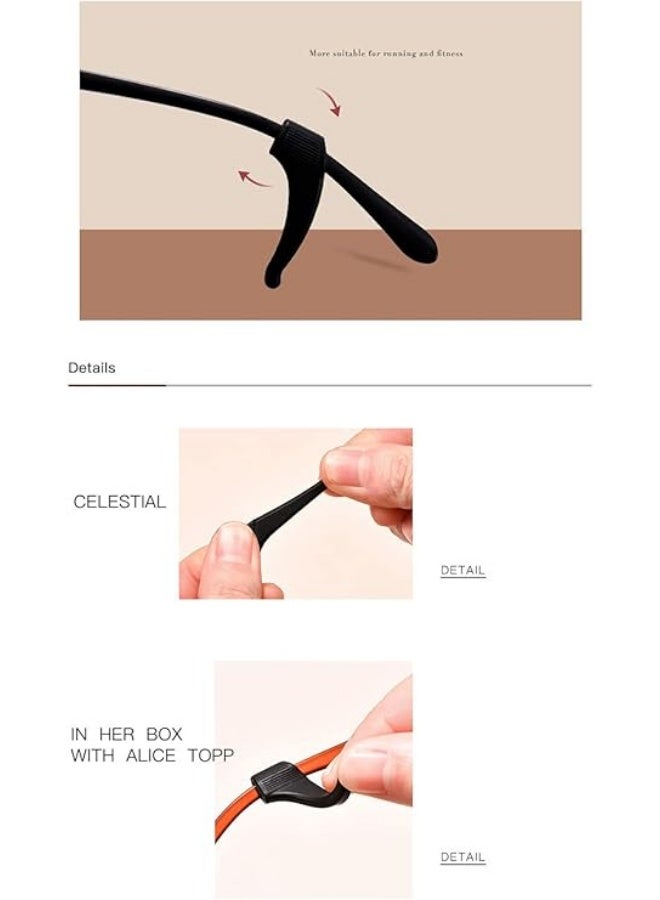 طقم مثبتات نظارات سيليكون مانعة للانزلاق (Ear Hook) - 3 أزواج - موف - Image 4