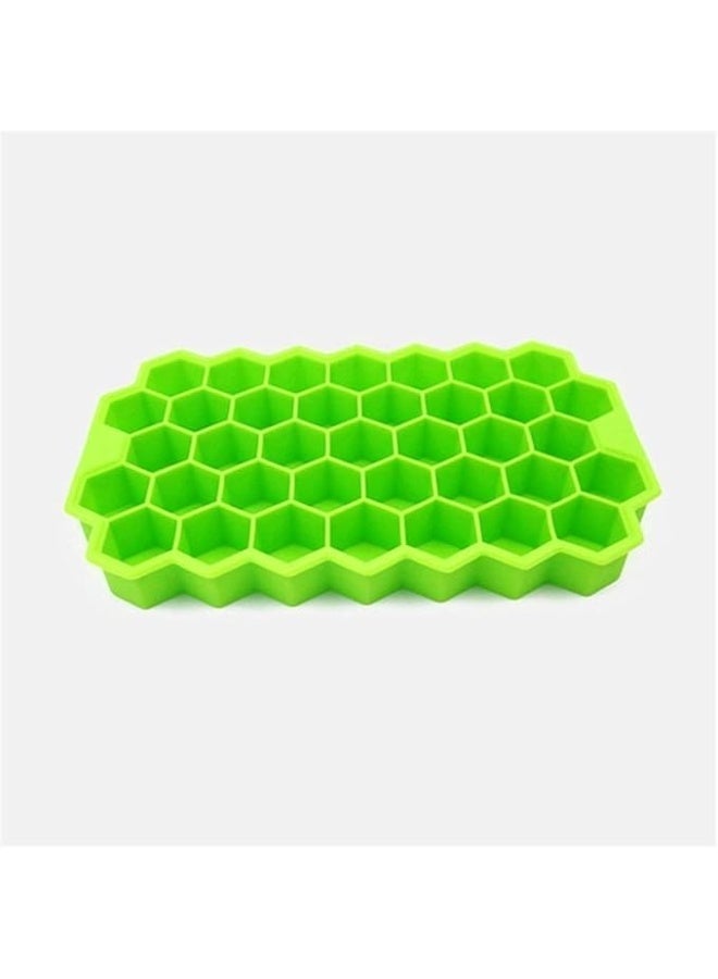 zoba Flexible silicone honeycomb ice cube tray with lid, 37 holes, flexible and soft, suitable for refrigerator and freezer for making small ice cubes. - Image 3