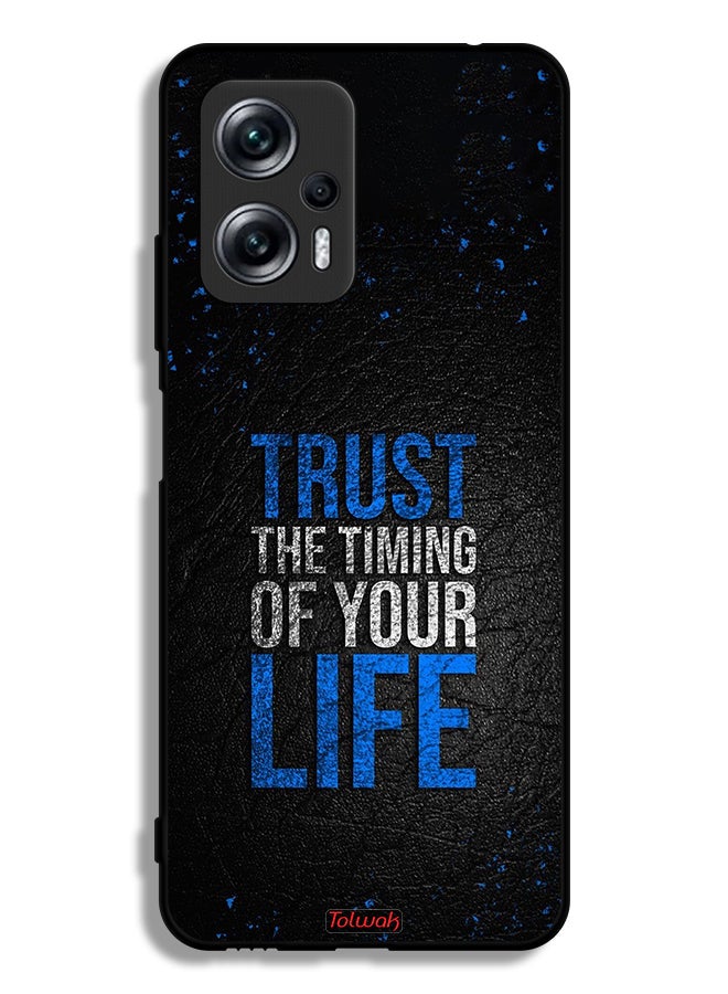 Tolwak Xiaomi Redmi Note 11T Pro Plus 5G Protective Case Cover Trust The Timing Of Your Life - Image 2