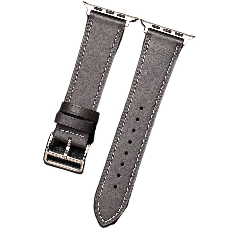 AD ( ) Classic Leather Strap Smartwatch Band Compatible with Apple Watch Ultra with Adjustable Fit Replacement Strap for Daily Wear - Image 1