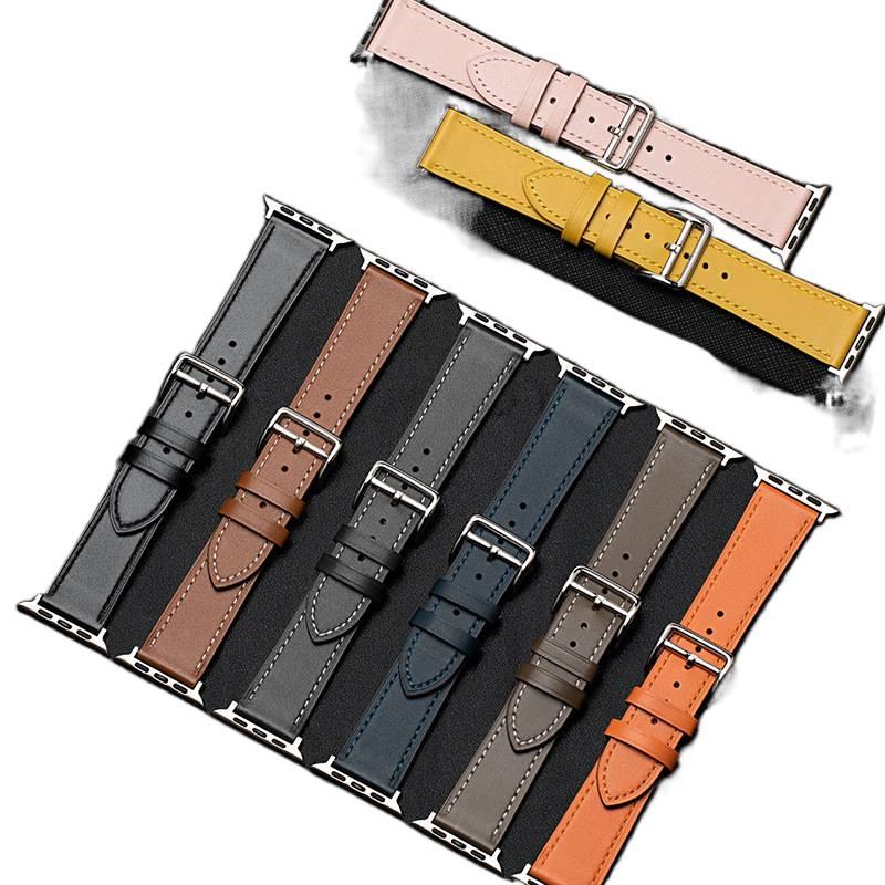 AD ( ) Classic Leather Strap Smartwatch Band Compatible with Apple Watch Ultra with Adjustable Fit Replacement Strap for Daily Wear - Image 2