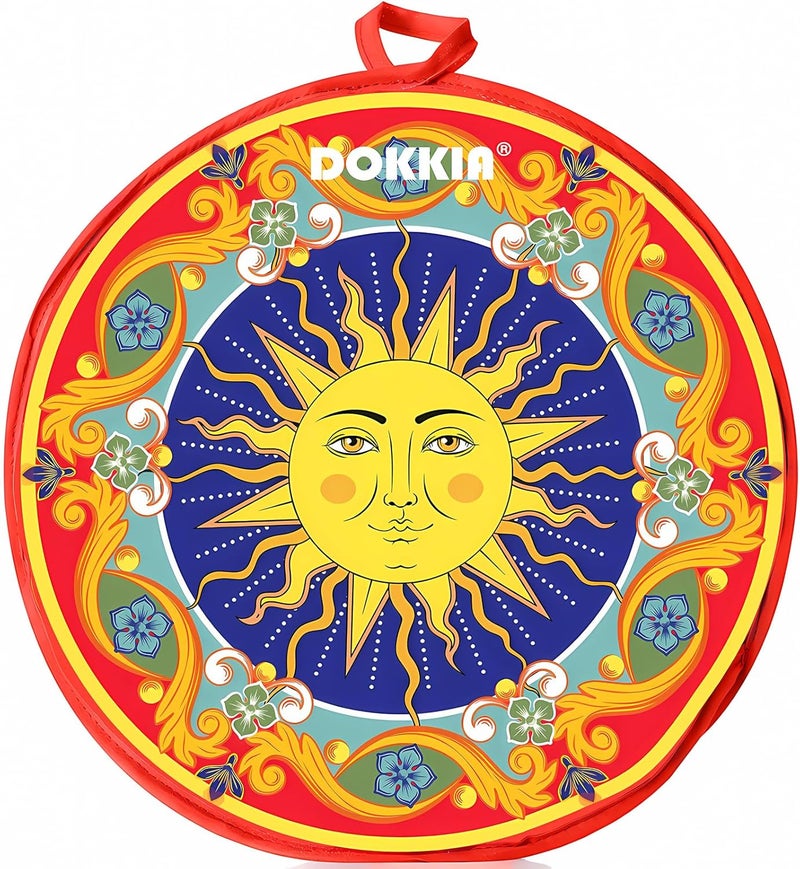 DOKKIA DOKKIA Tortilla Warmer Taco 12 Inch Insulated Cloth Pouch  Microwavable Use Fabric Bag Servers Holder to Keep Flour Burrito Warm 12 Inch Sunsburst Mandala Paisley Bohemian  - Image 1