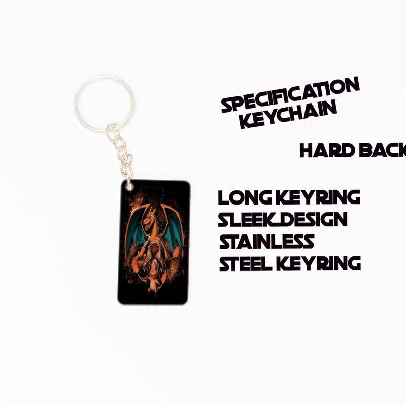 OUTFITQUE OUTFITQUE Premium (Pack of 2) Anime-188 Printed Long Keychain For Bike, Scooty, Car, MDF Keyholder - Image 3