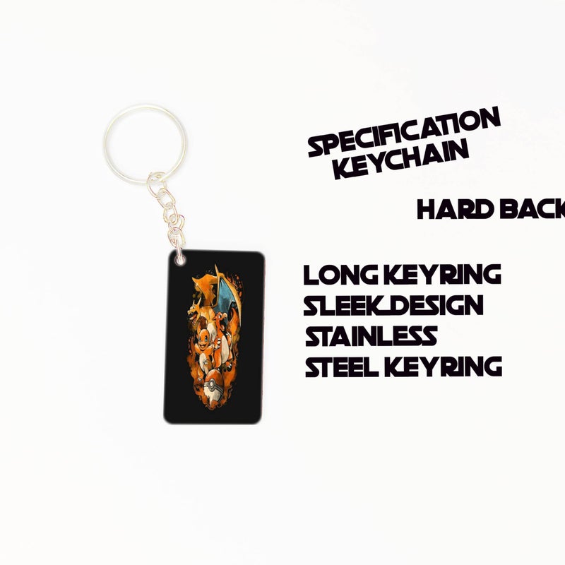 OUTFITQUE OUTFITQUE Premium (Pack of 2) Anime-188 Printed Long Keychain For Bike, Scooty, Car, MDF Keyholder - Image 2
