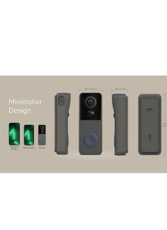 Smart Wireless Video Doorbell System – HD WiFi Camera, IP65 Weatherproof, Real-Time Video Intercom, 2-Way Audio, Motion Detection, Easy Installation & APP Control for All-Day Home Security - pzsku/Z1A4407D644211CF21213Z/45/_/1731932103/c82f6e83-209c-49f5-80fe-294db8d11a25