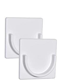 Premify Premify Adhesive Shower Curtain Rod Tension Holder, 2pcs Adhesive Wall Mounted Shower Rods Holder Drill-Free Install, Adhesive Rod Mount Retainer, No Drilling, Not Include Shower Curtain Rod  - Image 1