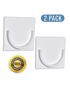 Premify Premify Adhesive Shower Curtain Rod Tension Holder, 2pcs Adhesive Wall Mounted Shower Rods Holder Drill-Free Install, Adhesive Rod Mount Retainer, No Drilling, Not Include Shower Curtain Rod  - Image 2