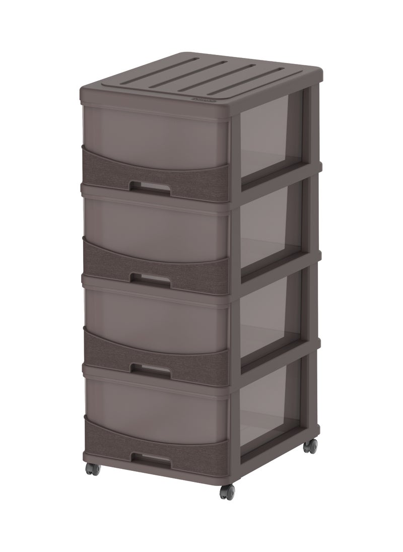 4 Tiers Cedargrain Storage Cabinet with Drawers & Wheels - pzsku/Z1A440F0DB25B56117D1CZ/45/_/1650877985/485825fe-50c0-4df2-82e1-1421dd7d9118