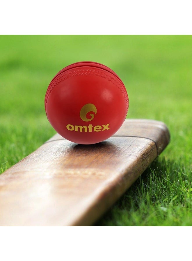 أومتيكس كرة "Wobble" للكريكت من Omtex لتدريب ردود الفعل | اللون الأحمر | مثالية لتمارين التنسيق بين اليد والعين وتدريبات السرعة | مصنوعة من مادة صناعية متينة ومناسبة لجميع مستويات المهارة | عبوة تحتوي على كرة واحدة - Image 3