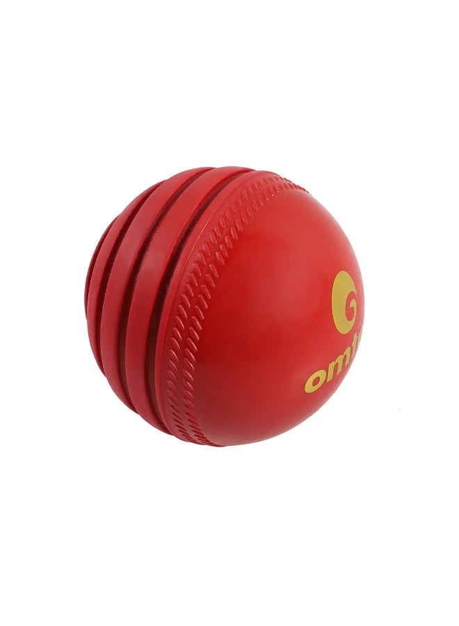 أومتيكس كرة "Wobble" للكريكت من Omtex لتدريب ردود الفعل | اللون الأحمر | مثالية لتمارين التنسيق بين اليد والعين وتدريبات السرعة | مصنوعة من مادة صناعية متينة ومناسبة لجميع مستويات المهارة | عبوة تحتوي على كرة واحدة - Image 2