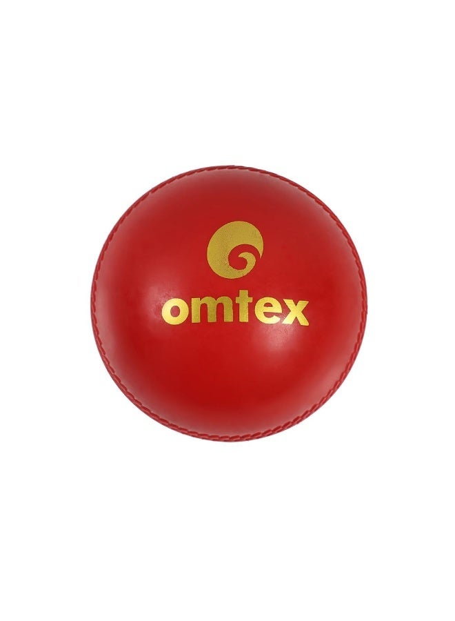 أومتيكس كرة "Wobble" للكريكت من Omtex لتدريب ردود الفعل | اللون الأحمر | مثالية لتمارين التنسيق بين اليد والعين وتدريبات السرعة | مصنوعة من مادة صناعية متينة ومناسبة لجميع مستويات المهارة | عبوة تحتوي على كرة واحدة - Image 1