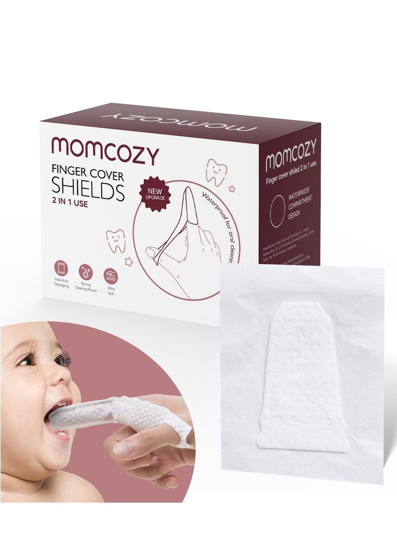 Momcozy - Baby Finger Toothbrush, Wipes Toothbrush, Tongue Cleaner & Gum Wipes - 30 Count - Image 1