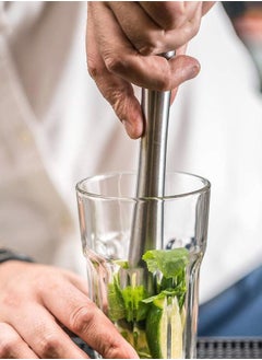 Excefore Muddler for Cocktails Set, 2Pcs Long Muddler Old Fashioned Stainless Steel Muddler, Mojito Muddler Ice Crusher Bartender Tool, Mixing Spoon Professional Home Bar Tool Set  - Image 5