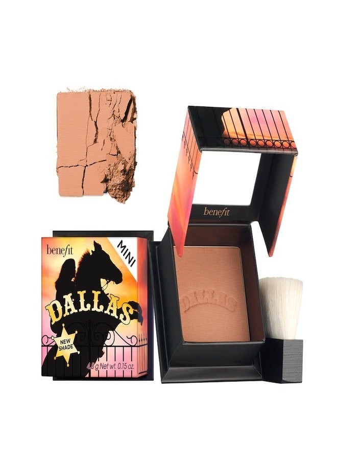 benefit Benefit Mini Dallas Dusty Rose Face Powder Blush – Warm Rosy-Bronze Blush and Bronzer for a Natural Glow, Travel Size  - Image 5
