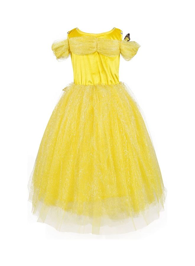 NIBEMINENT Princess Dress for Girl with Jewellery Set 120cm - Image 3