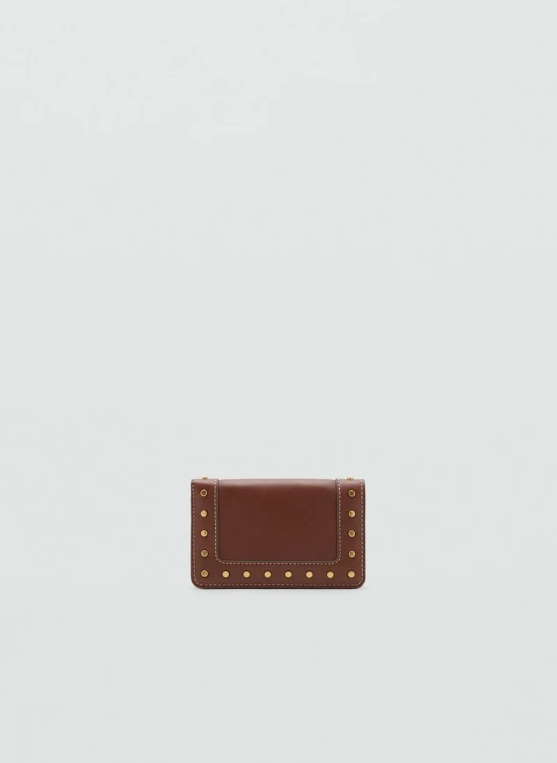 مانجو Studded Wallet With Flap