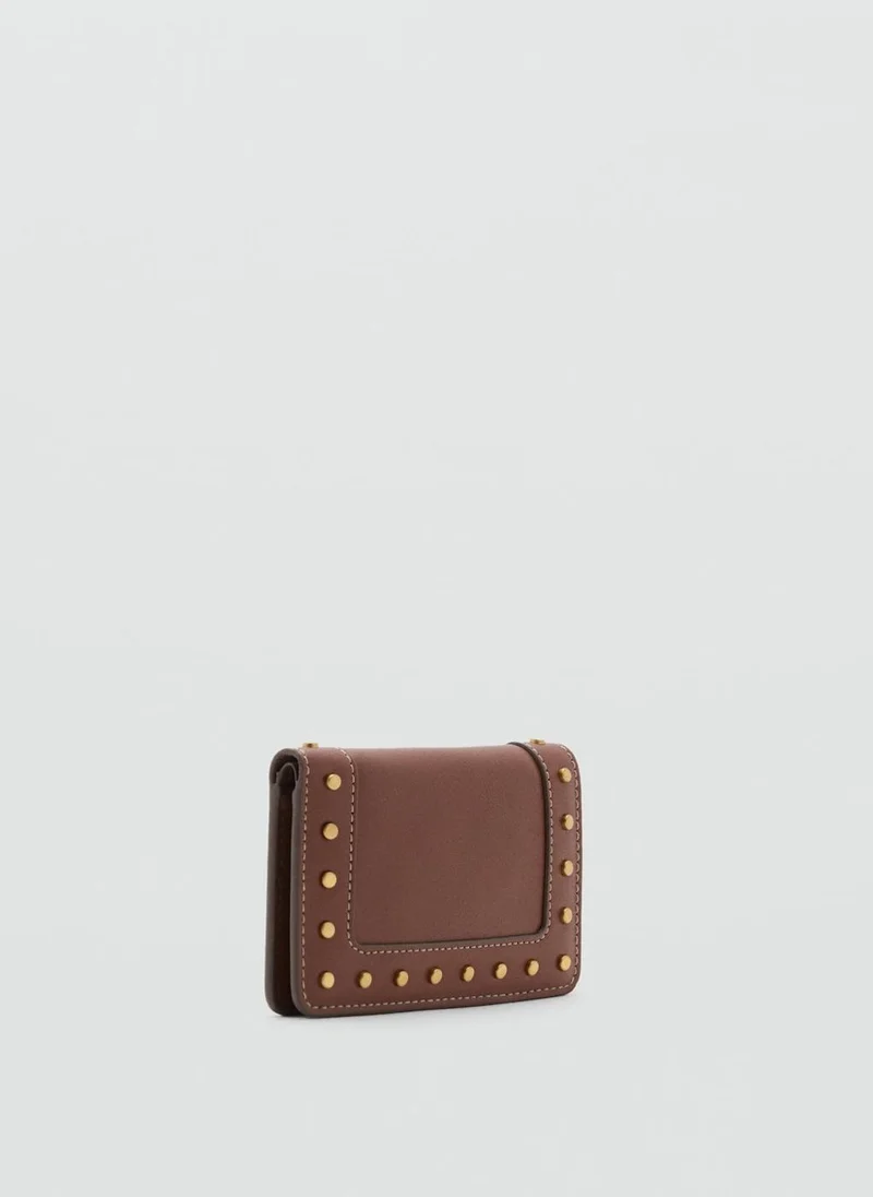 مانجو Studded Wallet With Flap