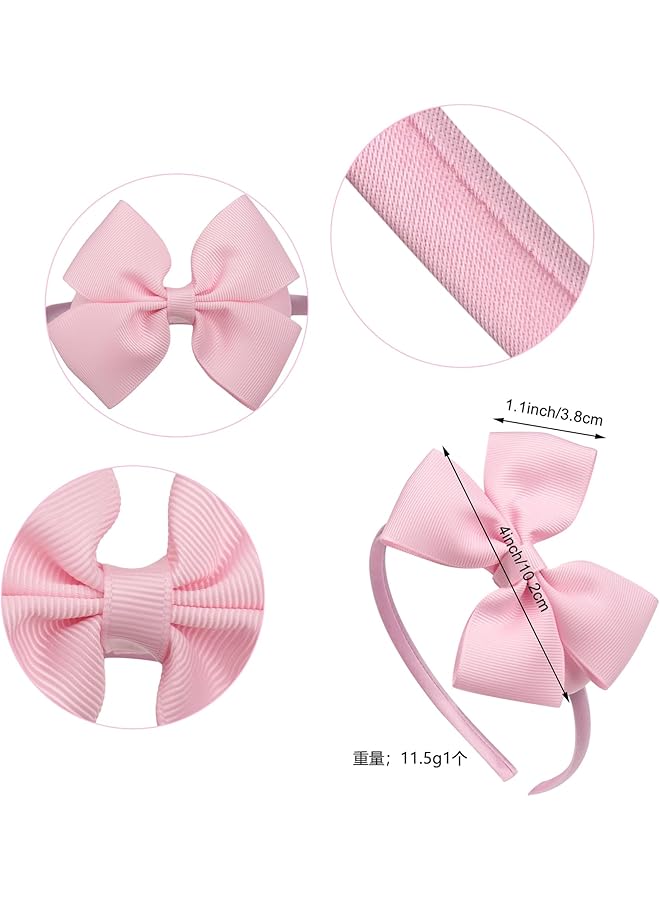 erorex 16 Pack Hair Bows Headband For Girls With 16 Colors Grosgrain Ribbon Headbands Hair Hoops Hair - Image 2
