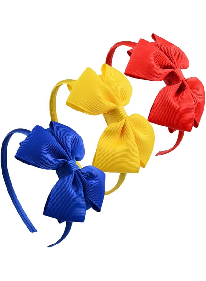 erorex 16 Pack Hair Bows Headband For Girls With 16 Colors Grosgrain Ribbon Headbands Hair Hoops Hair - Image 4