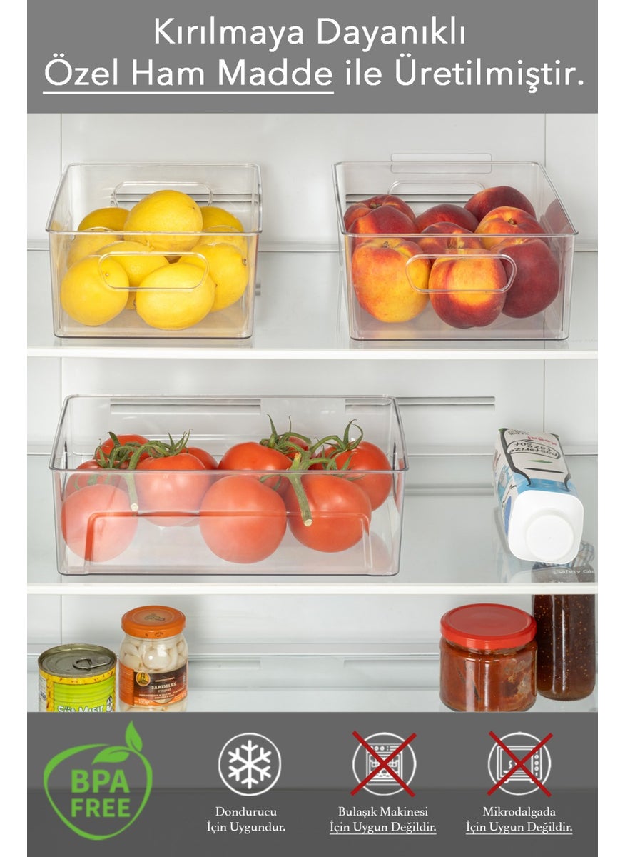 2 Pieces Unbreakable Ultra Durable Refrigerator Organizer Box Transparent - 2X(29,5X20,5X9CM/5.4 L) - pzsku/Z1A445CB41199822CBF58Z/45/_/1725725700/94181112-c285-4ed2-8418-44da78cf906e