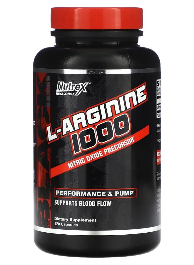 Nutrex Research سلسلة بلاك L-أرجينين 1000 120 كبسولة