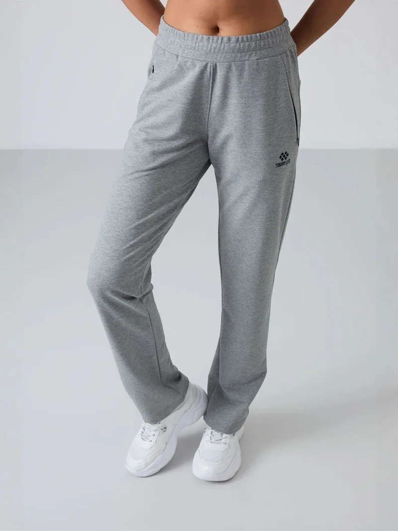 تومي لايف TOMMY Women's Straight-Leg Fleece Sweatpants